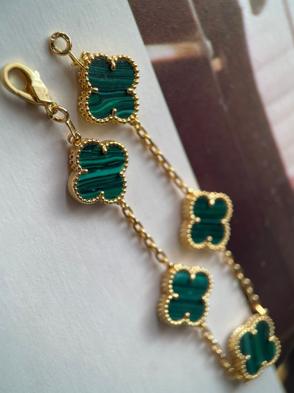 PULSERA TIPO VAN CLEEF D VERDE