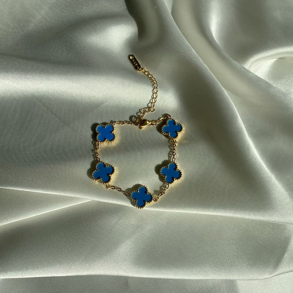 PULSERA TIPO VAN CLEEF D CELESTE