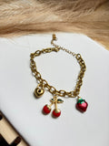 PULSERA CORAZÓN DE FRESA